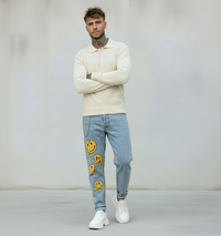 JEANS - HAMEN - DIPINTO A MANO -  ART. SMILE 10