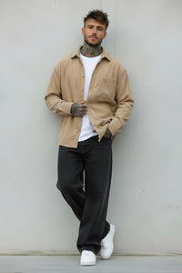 CAMICIA VELLUTO A COSTINE - NEW JOB BRAND - ART. CAM STONDO - COL. MARRONE