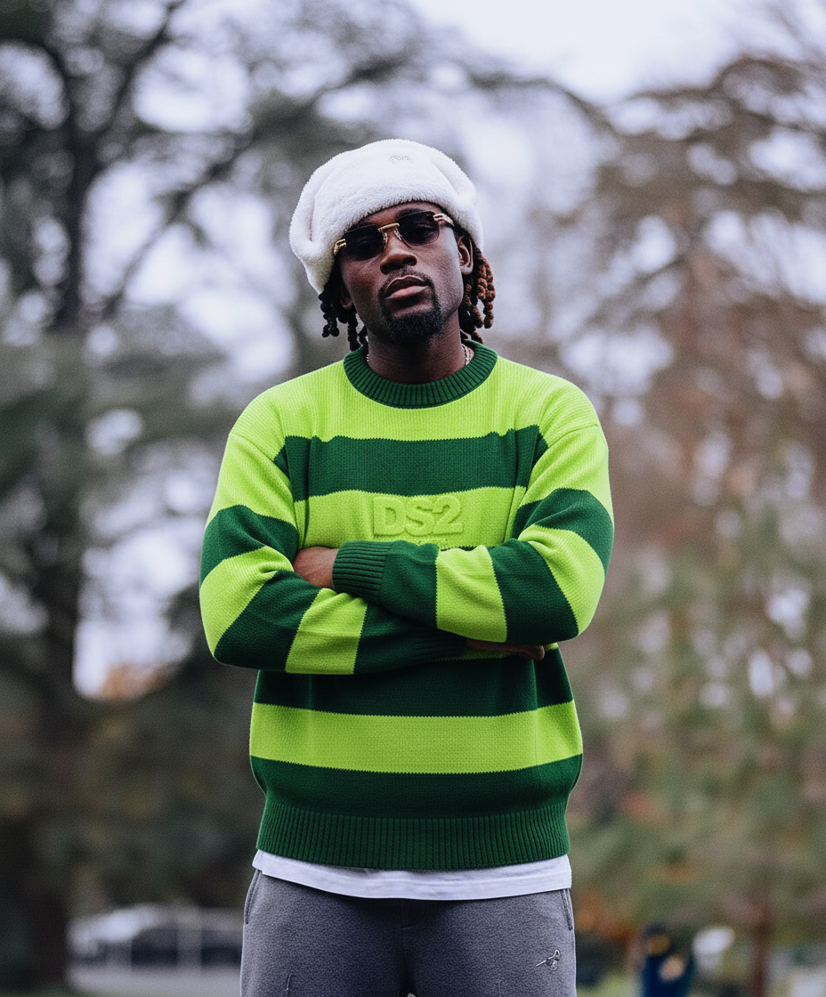 MAGLIONCINO A RIGHE - DS2 - ART. FW252119 - COL. VERDE