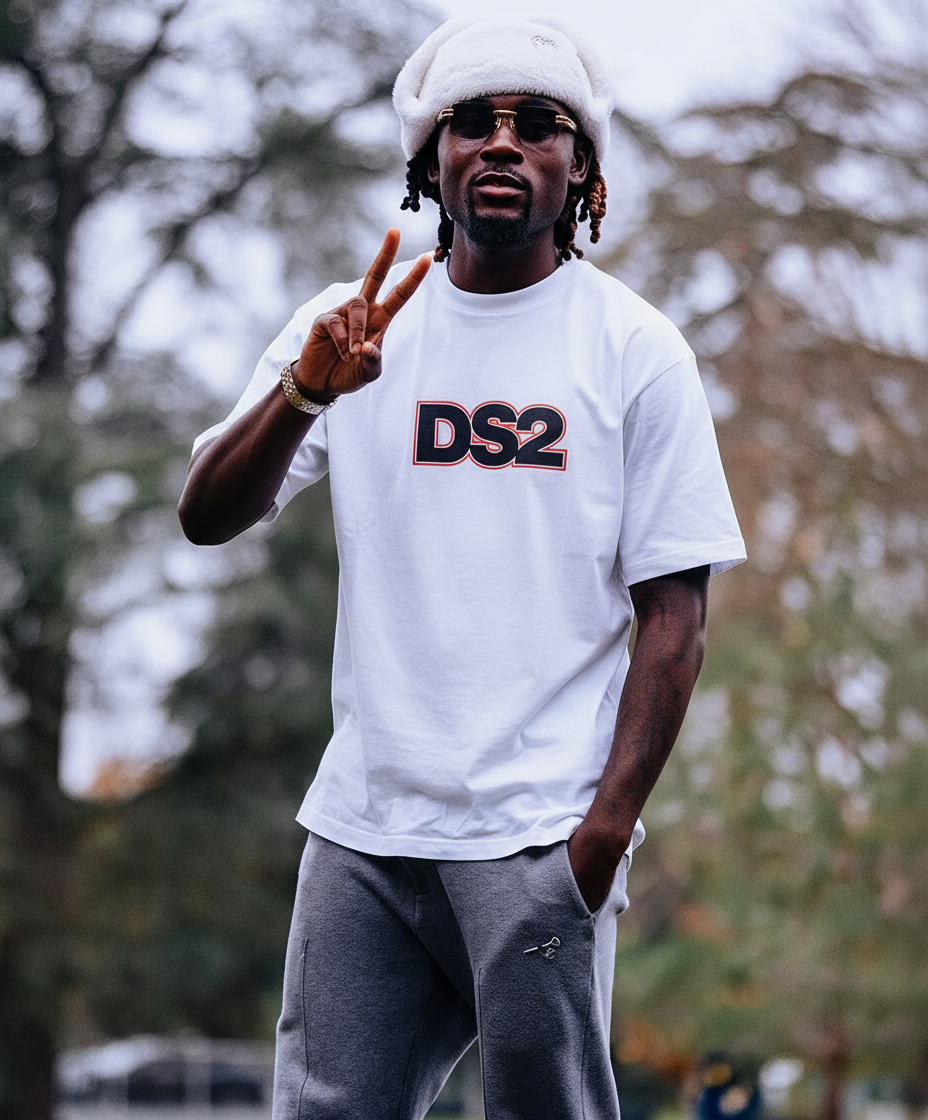 T-SHIRT STAMPA LOGO - DS2 - ART. FW25235 - COL. OFF WHITE