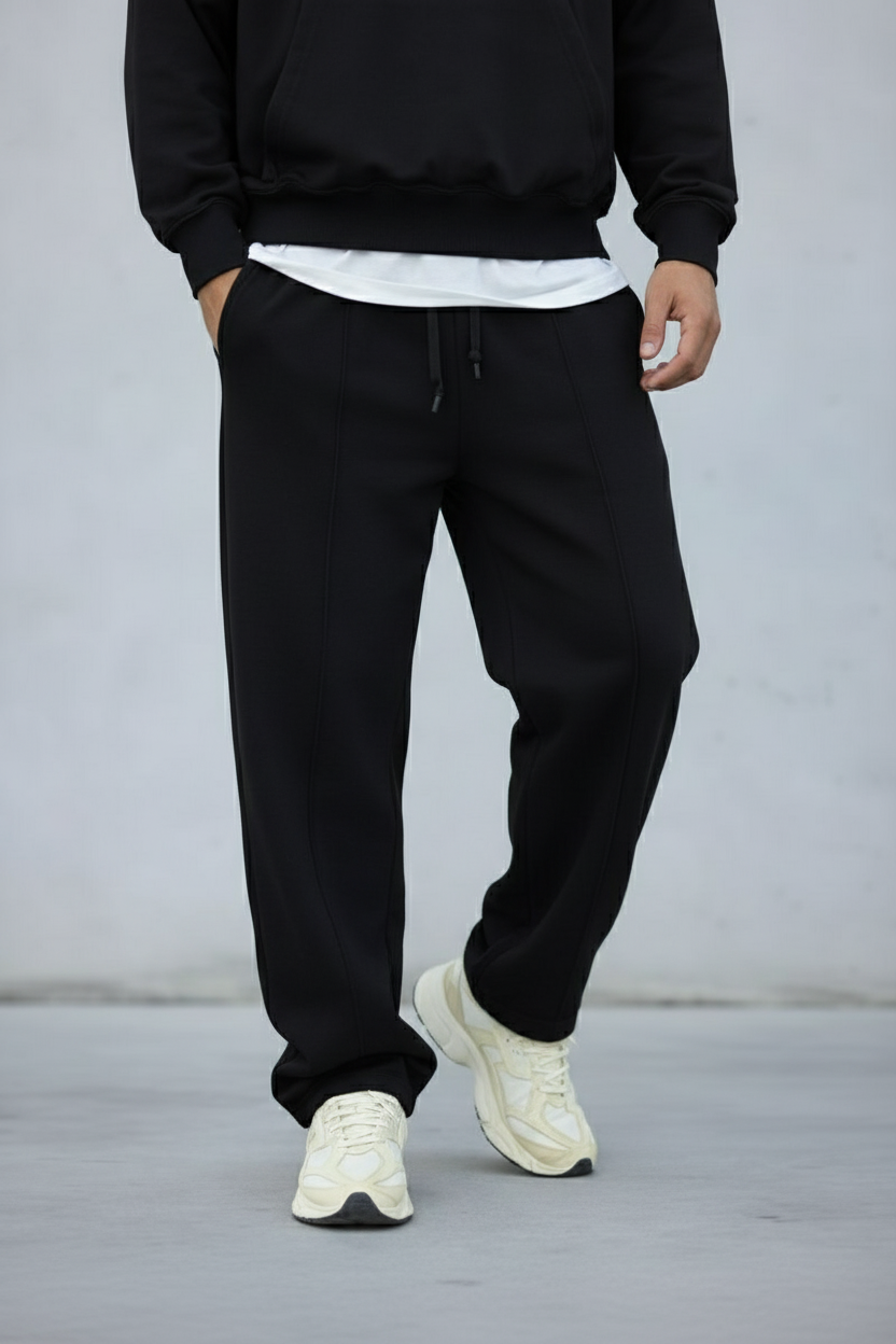 PANTALONE IN  FELPA TUTA PALAZZO NERVATURA - BERNA - ART. 252393