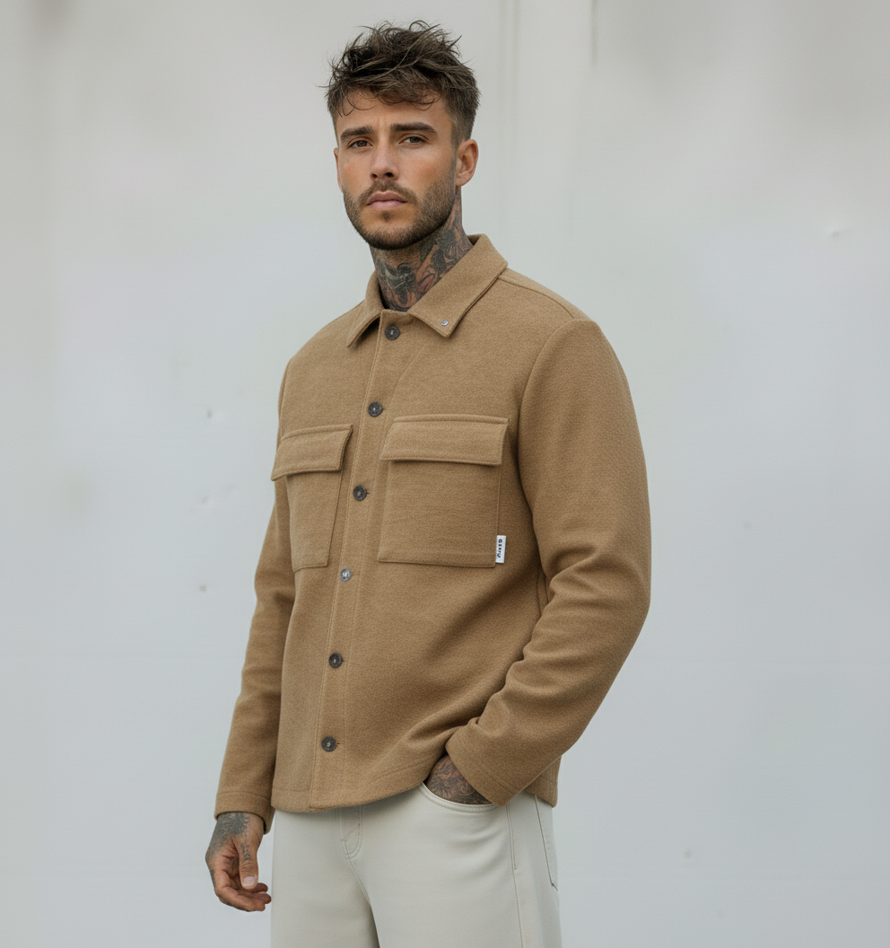 CAMICIONE OVERSHIRT CON MAXI TASCHE - BERNA - ART. 252125250 - COL. TERRA