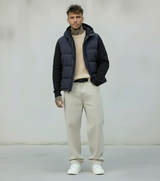 GIUBBOTTO CON CAPPUCCIO MANICHE TESSUTO - BERNA - ART. 2463793 - COL. BLU