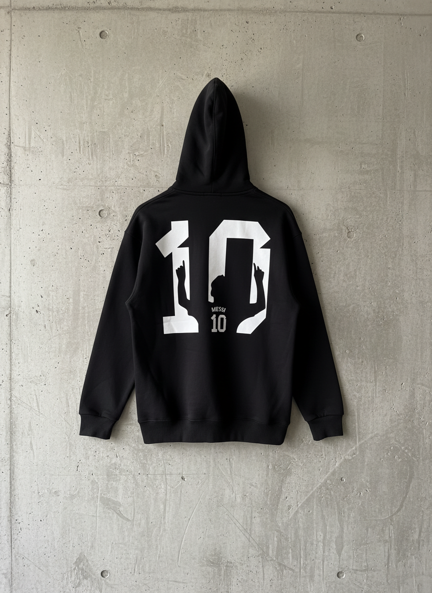 FELPA CON CAPPUCCIO - E. - ART. MESSI