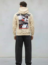 FELPA CON CAPPUCCIO MUHAMMAD ALI - E. - ART. THE GREATEST - COL. BEIGE