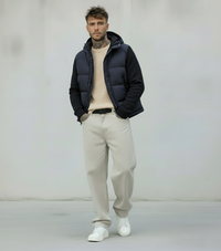 GIUBBOTTO CON CAPPUCCIO MANICHE TESSUTO - BERNA - ART. 2463793 - COL. BLU