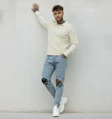 JEANS - HAMEN - DIPINTO A MANO -  ART. PANTERA