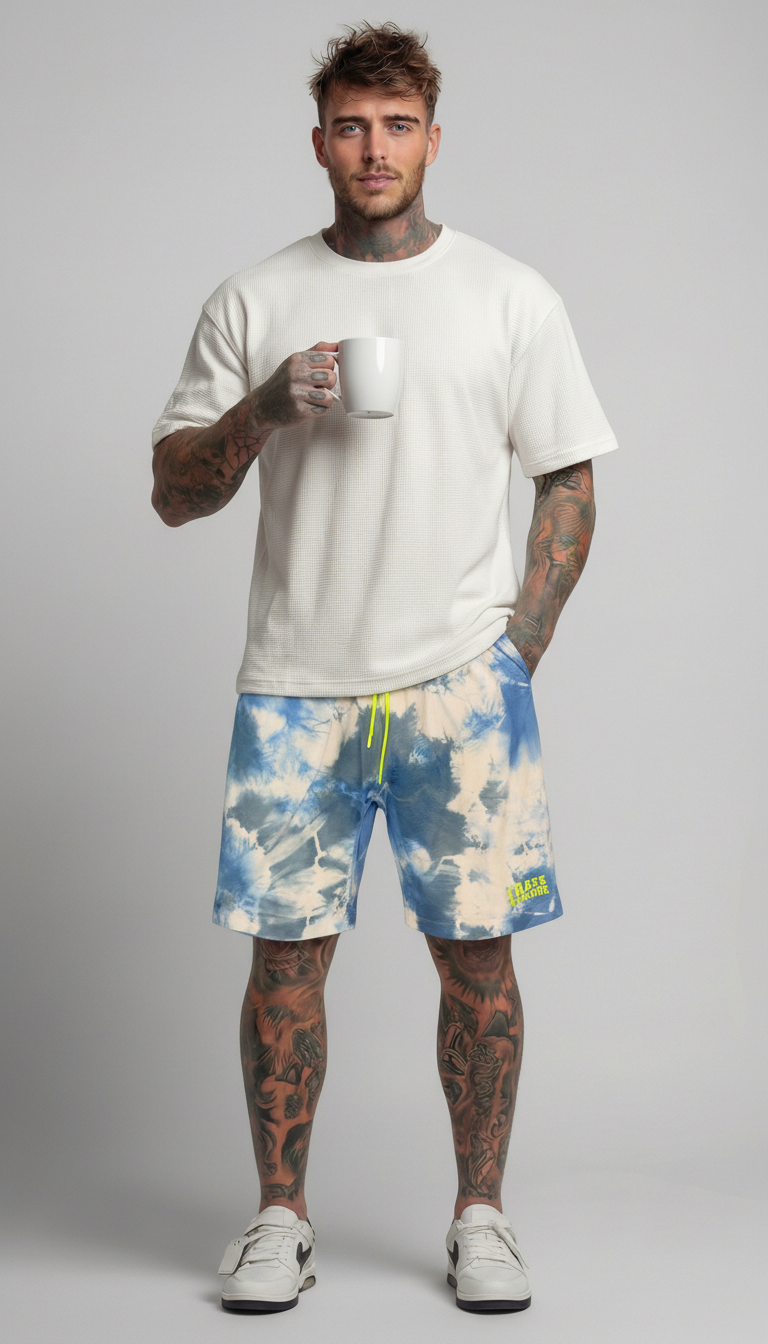 BERMUDA BAGGY TIE DYE  CELESTE    - BERNA - ART. 261064 -89