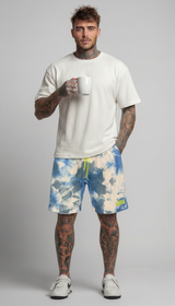 BERMUDA BAGGY TIE DYE  CELESTE    - BERNA - ART. 261064 -89