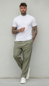 PANTALONI REGULAR -FIT CON VITA ELASTICA  E PIEGHE - IMPERIAL - ART. PE6HLCX
