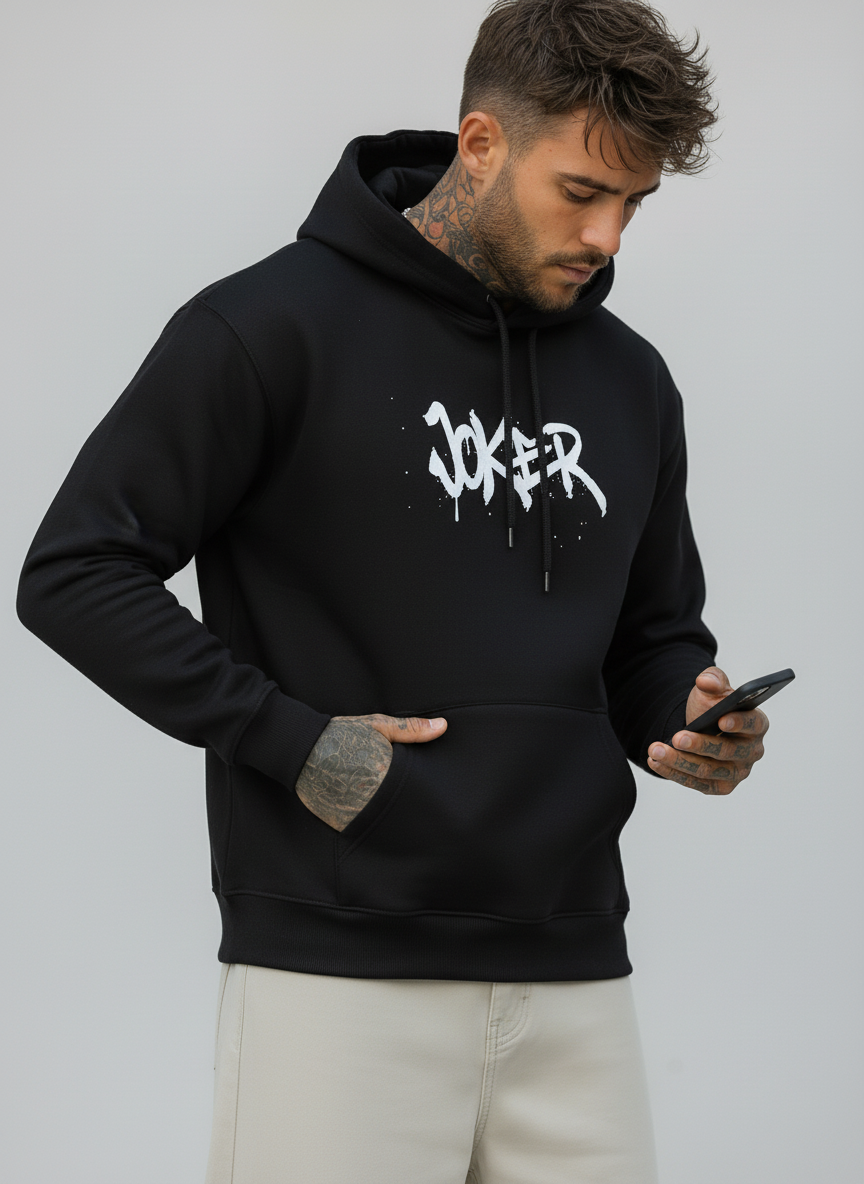 FELPA CON CAPPUCCIO JOKER - E. - ART. JOKER NOLAN