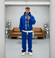 COMPLETO FELPA + PANTALONE TUTA - HAMEN - ART. TOMA - COL. BLU ROYAL