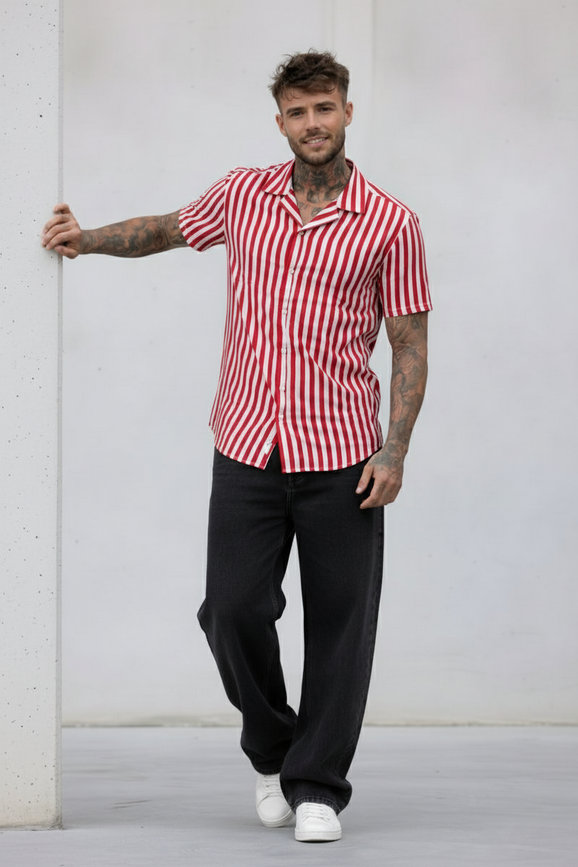 CAMICIA10 MANICA CORTA - ONLY&SONS - ART. 22013267 - COL. CRANBERRY