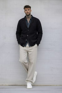 CARDIGAN BLAZER HEAVY GAUGE - BERNA-  *ART. 23303253 - COL. BLU NOTTE