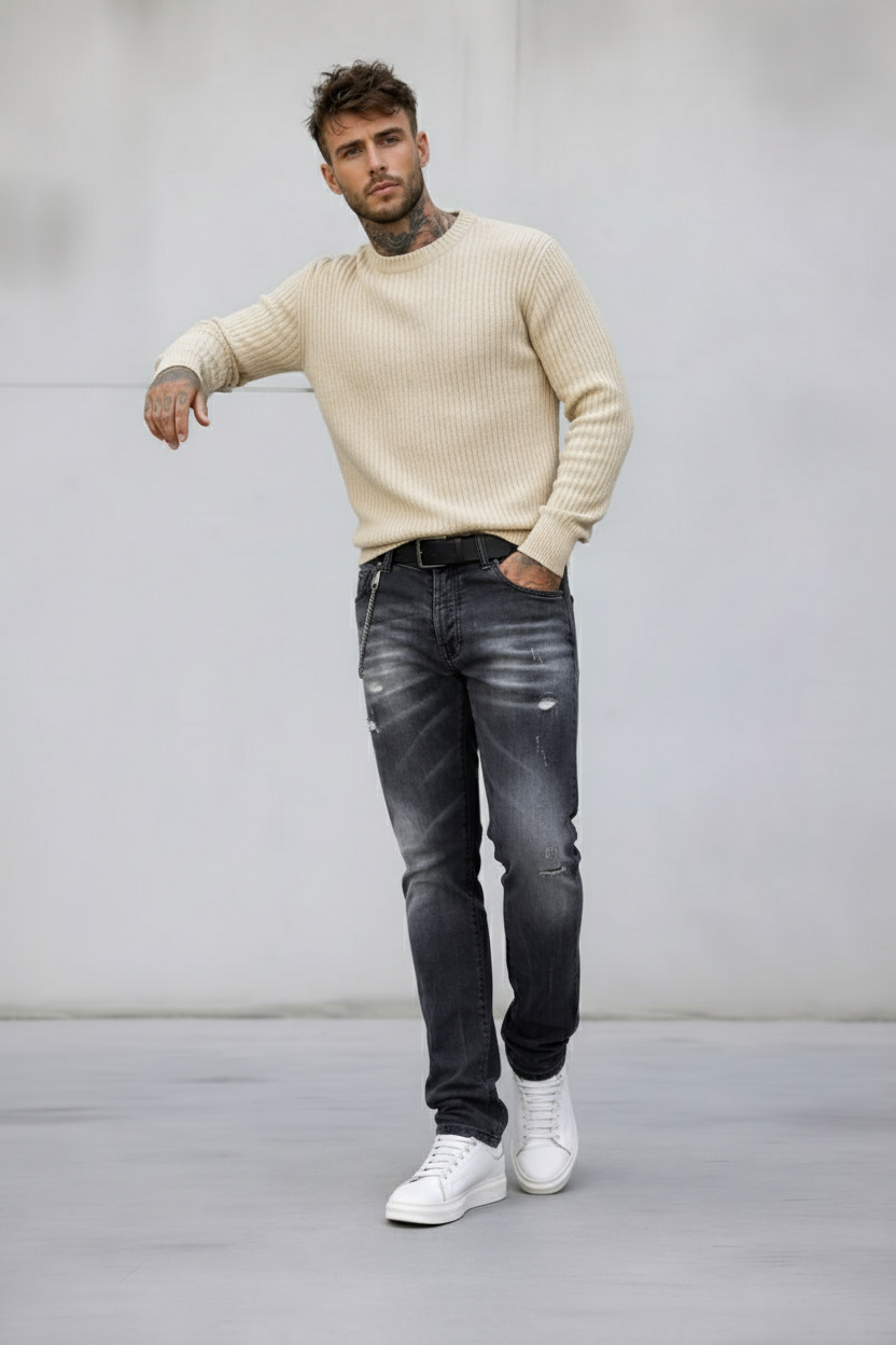 JEANS ROTTURE SLIM FIT - DS2 - ART. FW24210 - COL. NERO DENIM