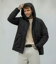 GIUBBINO CON CAPPUCCIO OUTDOOR JACKET - BERNA - ART. 2462341 - COL. NERO