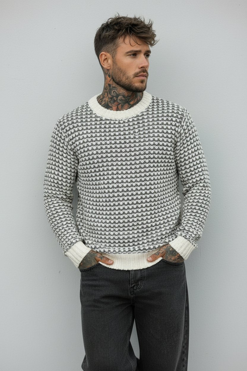 GIROCOLLO PANNOCCHIA BICOLORE - BERNA - ART. 233110338 - COL. PANNA / PERLA