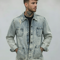 GIACCA CAMICIA JEANS - BERNA - ART. 21013430 - COL. DENIM ROTTURE