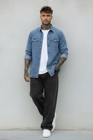 CAMICIA DI JEANS UOMO - ONLY&SONS - REGULAR FIT DENIM PIU'COLORI - ART. 22023247