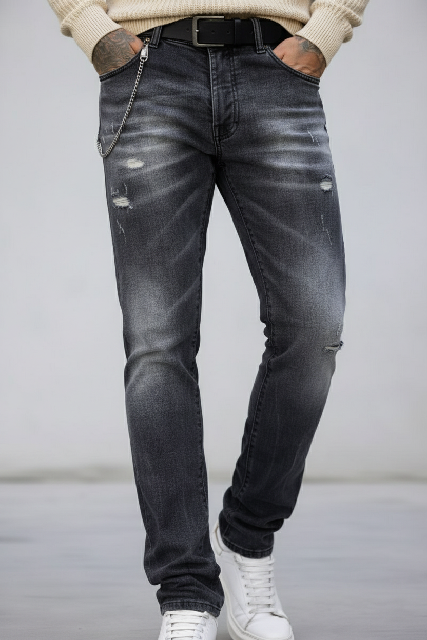 JEANS ROTTURE SLIM FIT - DS2 - ART. FW24210 - COL. NERO DENIM
