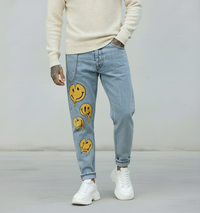 JEANS - HAMEN - DIPINTO A MANO -  ART. SMILE 10