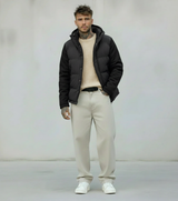 GIUBBOTTO CON CAPPUCCIO MANICHE TESSUTO - BERNA - ART. 2463791 - COL. NERO