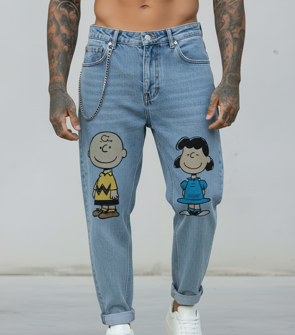 JEANS - HAMEN - DIPINTO A MANO -  ART. CHARLIE/SALLY