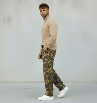 PANTALONE CARGO CON SPILLE - BERNA - ART. 25230130 - CAMOUFLAGE