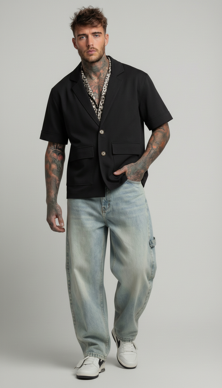 GIACCA MANICHE CORTE CON CHIUSURA DUE BOTTONI - COL. NERO - IMPERIAL - ART. JZCRLBQ