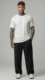 PANTALONI NERI CON PINCE VITA MEDIA - IMPERIAL - ART. PE6ILBQ