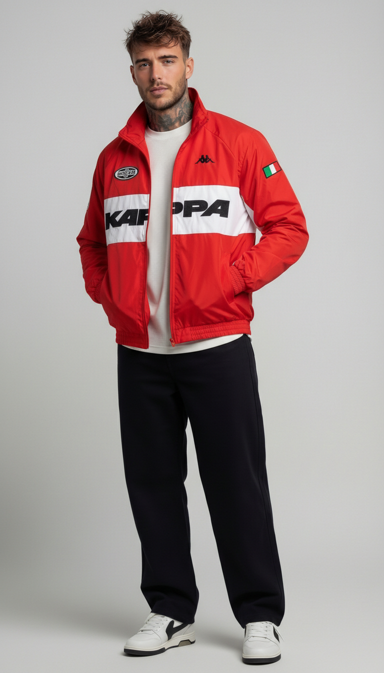 GIUBBINO  AUTHENTIC SULLIX - KAPPA - ART. 382568 W COL ROSSO