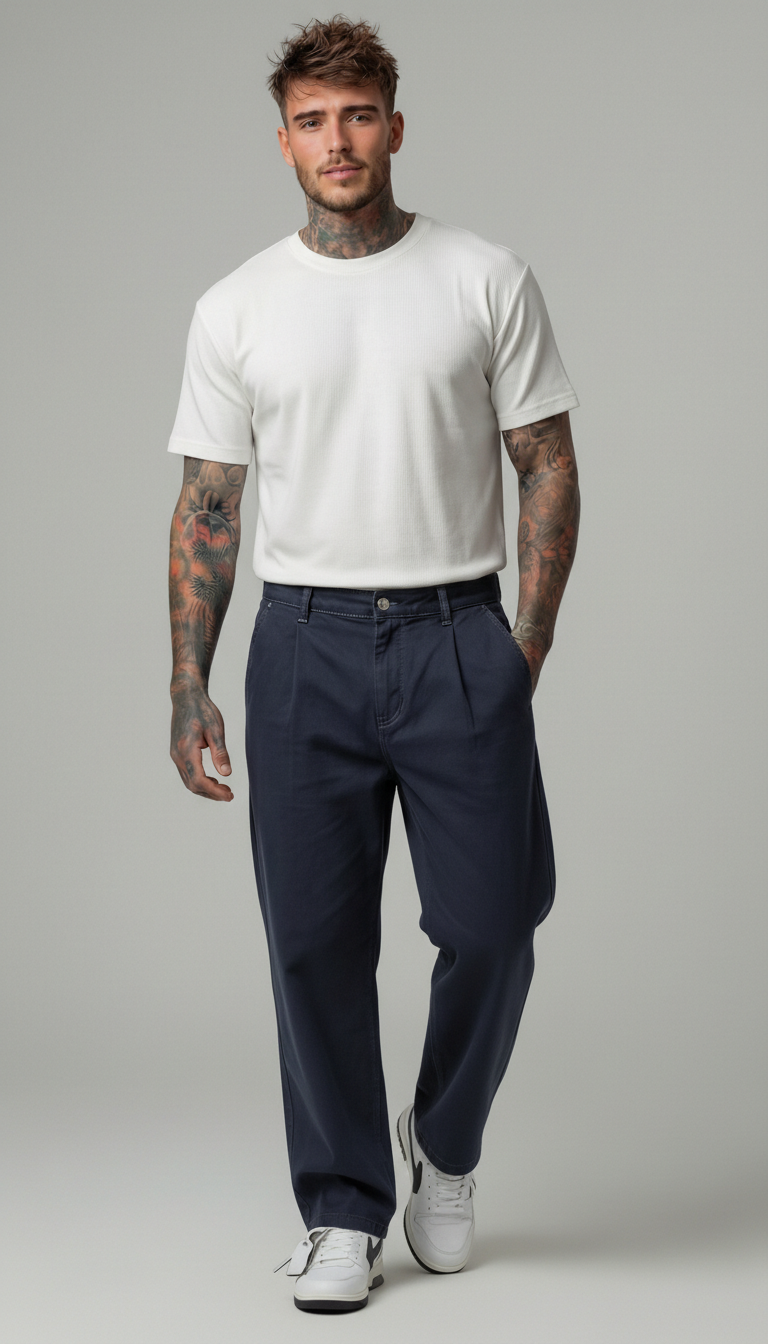 PANTALONE VERDE CHIARO CINTA DENIM  - BERNA - ART. 261390