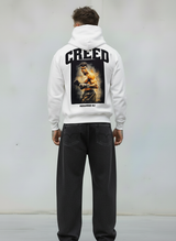 FELPA CON CAPPUCCIO MUHAMMAD ALI - E. - ART. CREED - COL. BIANCO