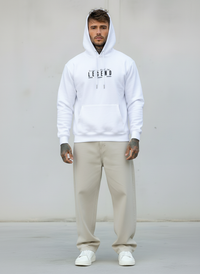 FELPA CON CAPPUCCIO LEGEND TUPAC - B.U. - ART. W25 / H - 35 COL BIANCO