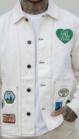 GIUBBINO GIACCA UOMO BERNA BIANCO CON PATCH - ART. 261227-30