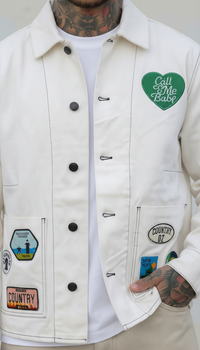 GIUBBINO GIACCA UOMO BERNA BIANCO CON PATCH - ART. 261227-30