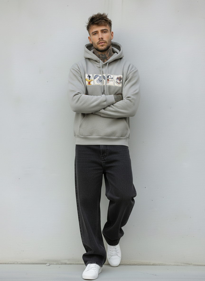 FELPA CON CAPPUCCIO LOONEY TUNES - B.U. - ART. W25 / H-20