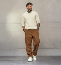 PANTALONE EFFETTO SCAMOSCIATO - BERNA - ART. 252120677 - COL. RENNA