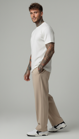 PANTALONI REGULAR -FIT CON VITA ELASTICA  E PIEGHE - IMPERIAL - ART. PE6HLCX