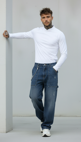 JEANS WORK DISTRESSED - BERNA - ART. 25200030 - COL. DENIM