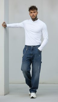 JEANS WORK DISTRESSED - BERNA - ART. 25200030 - COL. DENIM