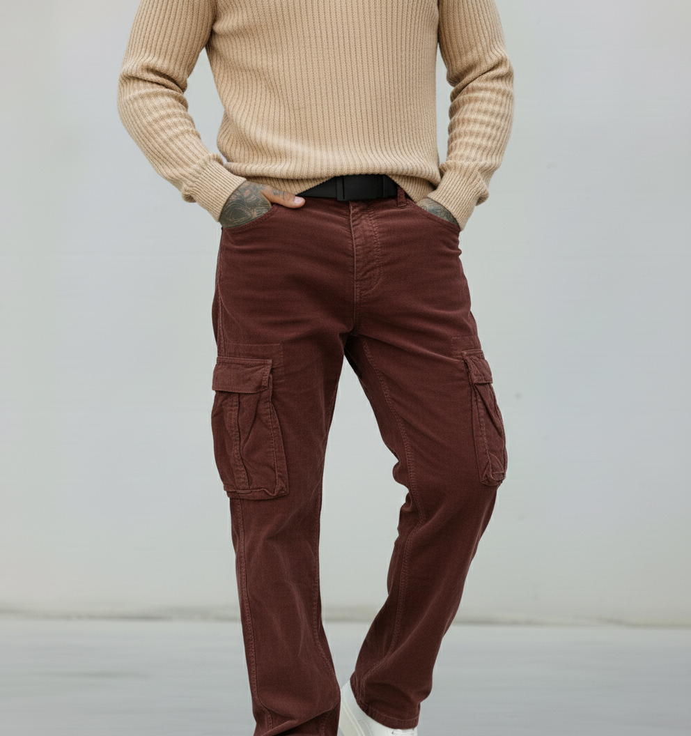 PANTALONE CARGO VELLUTO - BERNA - ART. 252003