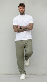 PANTALONI REGULAR -FIT CON VITA ELASTICA  E PIEGHE - IMPERIAL - ART. PE6HLCX