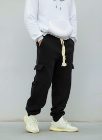 PANTALONE DI TUTA CARGO TASCONE - HAMEN - ART. TIZIANO - COL. NERO