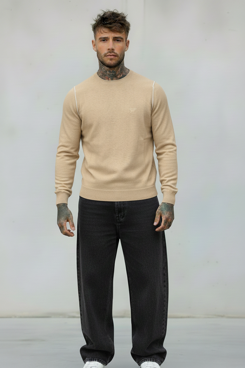 MAGLIA PARICOLLO VANISE' - BERNA - *ART. 2431978 - COL. BEIGE