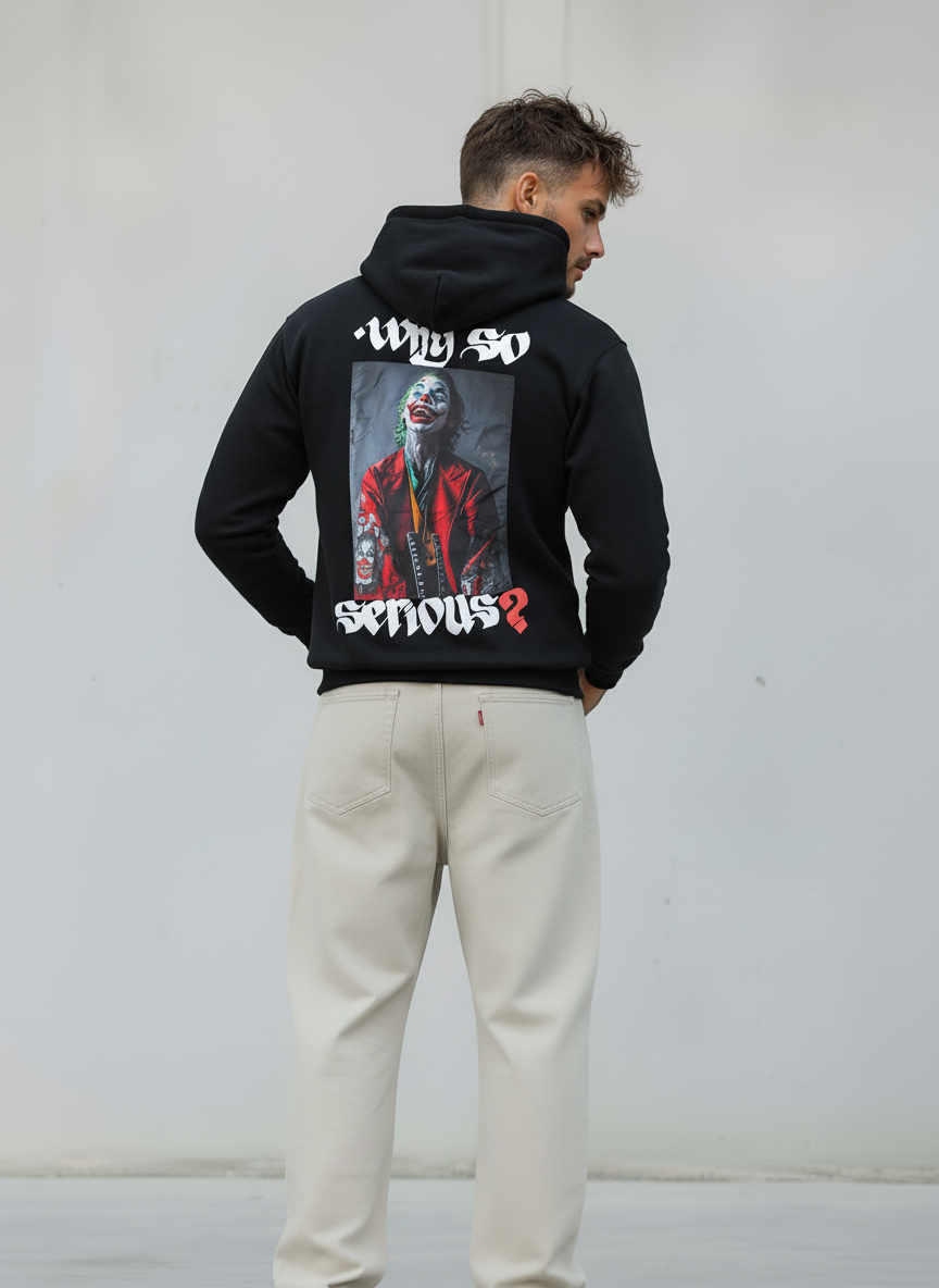 FELPA CON CAPPUCCIO JOKER - E. - ART. WHY SO SERIOUS?