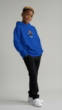 FELPA OVER BAMBINO CON CAPPUCCIO BOXY FIT OVER -  ORSO  PIU' COLORI - HAMEN