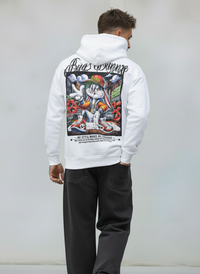 FELPA CON CAPPUCCIO BUGS BUNNY - B.U. - ART. W25 / H - 41 COL BIANCO