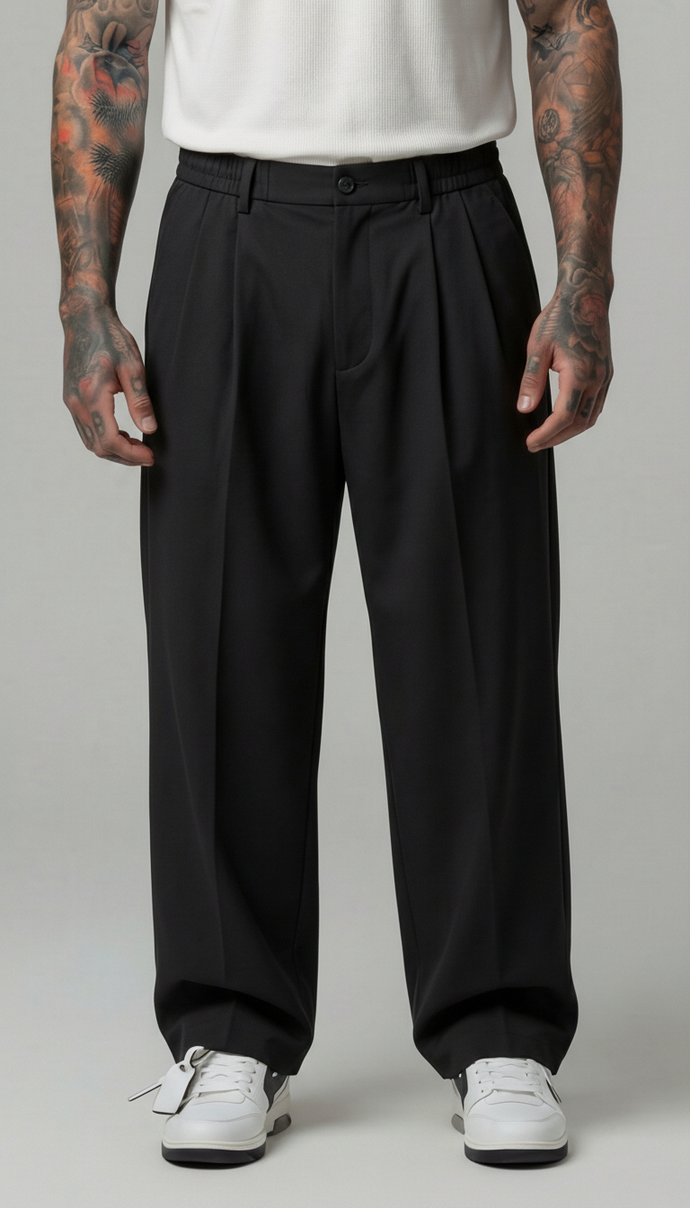 PANTALONI NERI CON PINCE VITA MEDIA - IMPERIAL - ART. PE6ILBQ