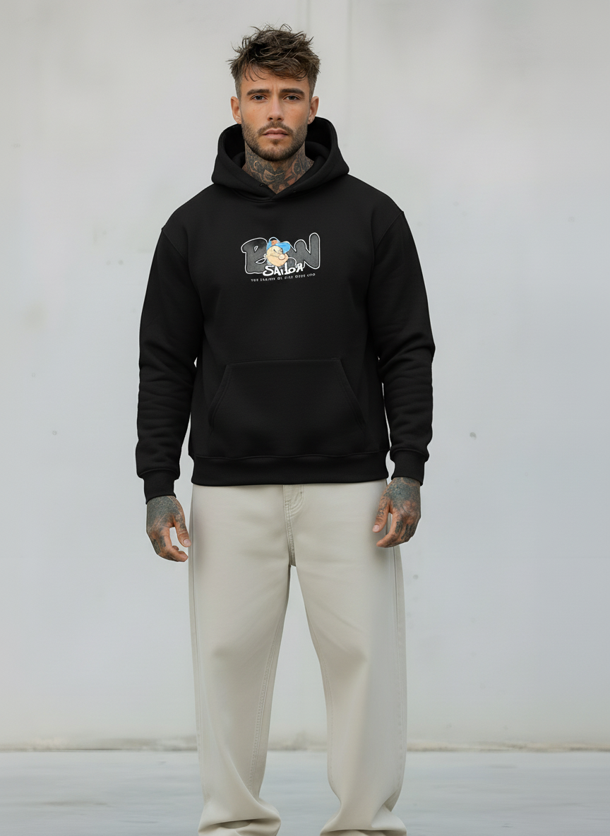 FELPA CON CAPPUCCIO POPOYE   - B.U. - ART. W25 / H 51